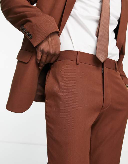 River Island suit pants in rust