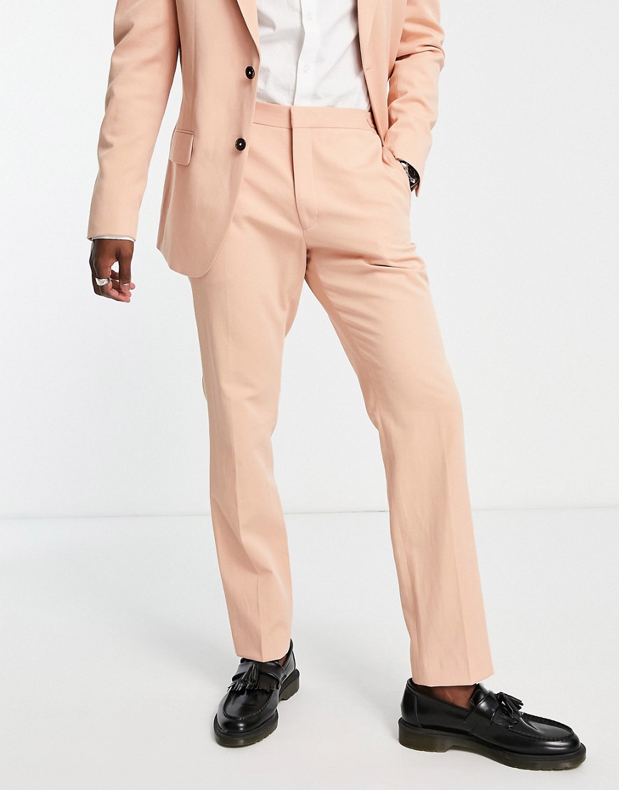 River Island suit trouser in peach-Orange