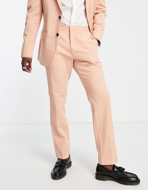 River Island suit trouser in peach | ASOS