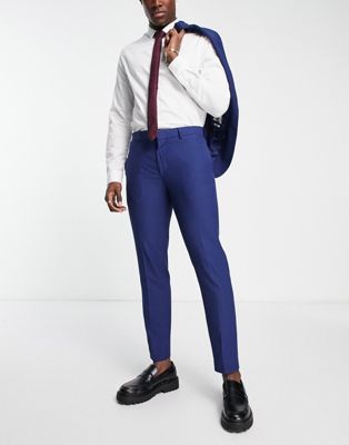 River Island suit trousers in bright blue