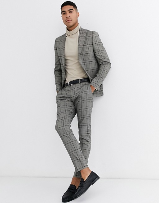 River Island suit trousers in grey check