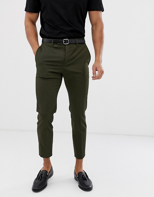 River Island suit trousers in khaki