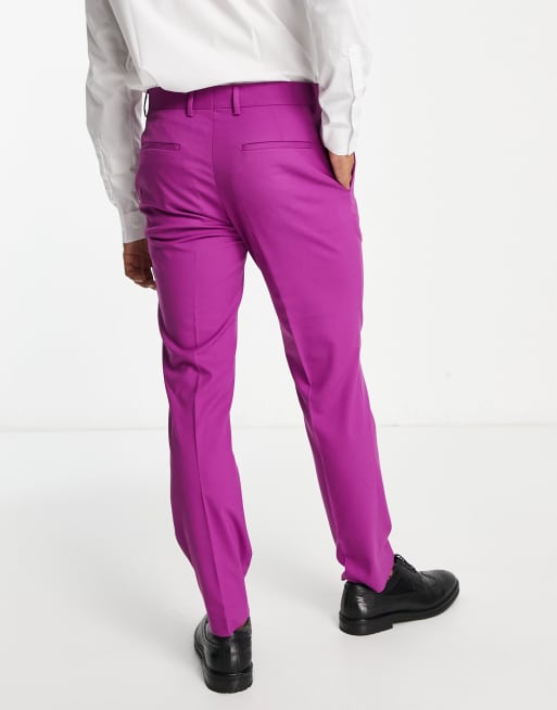 Mens purple sale pinstripe pants