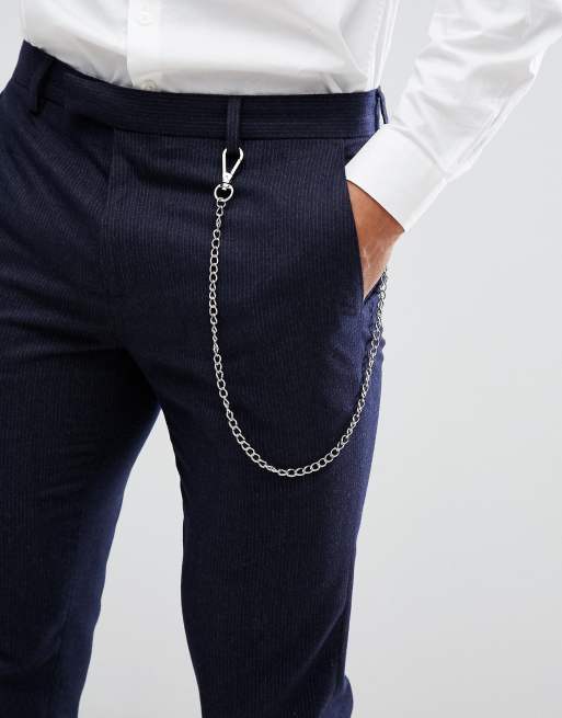 Pinstripe pants store with chain