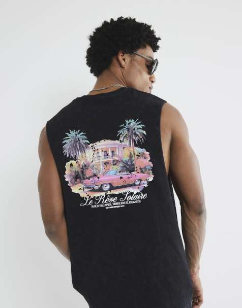 River Island Sunlit car sleeveless tank top in black - view 1