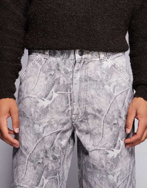 River Island super baggy camo printed jeans in brown, 5 of 5