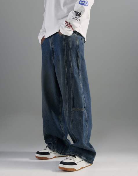 River Island Super baggy jeans in blue - dark - view 1