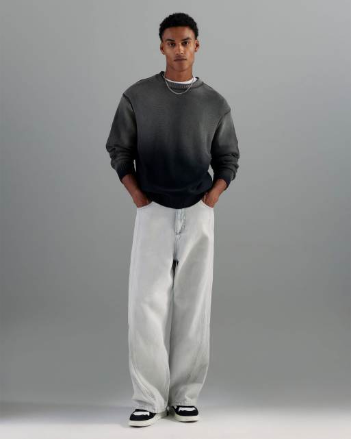 River Island Super baggy jeans in grey - light