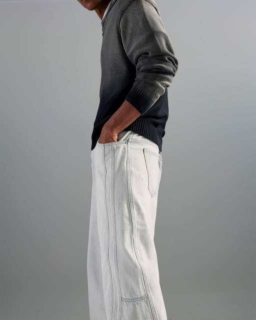 River Island Super baggy jeans in grey - light