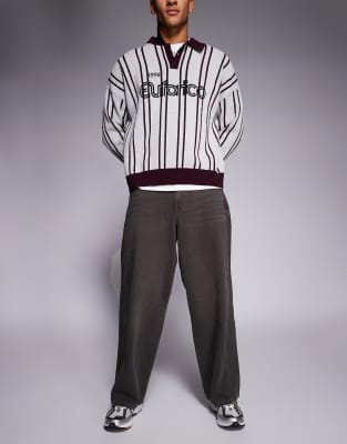 River Island Super Baggy Jeans In Brown