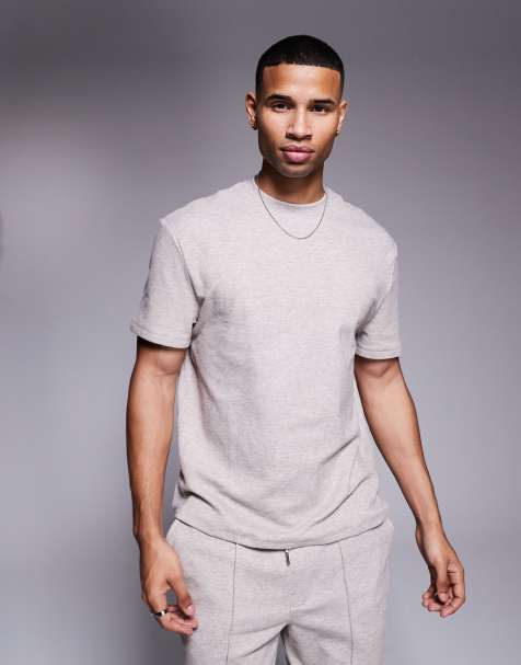 River Island super cosy lounge t-shirt mix & match set in stone - view 1