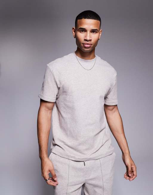 River Island super cozy lounge t-shirt mix & match set in stone