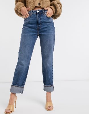 super high rise straight leg jeans