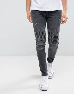 super skinny biker jeans