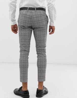 river island smart joggers in grey check