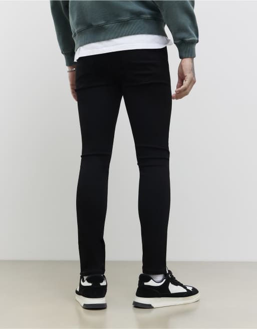 River Island Super skinny stretch jeans in black, 4 of 4
