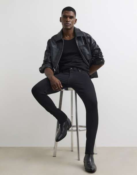 River Island Super skinny stretch jeans in black - view 1