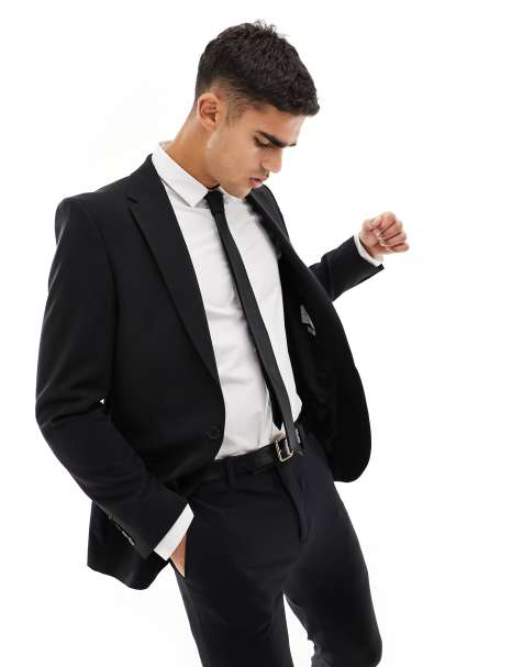 River Island super skinny suit jacket in black - view 1