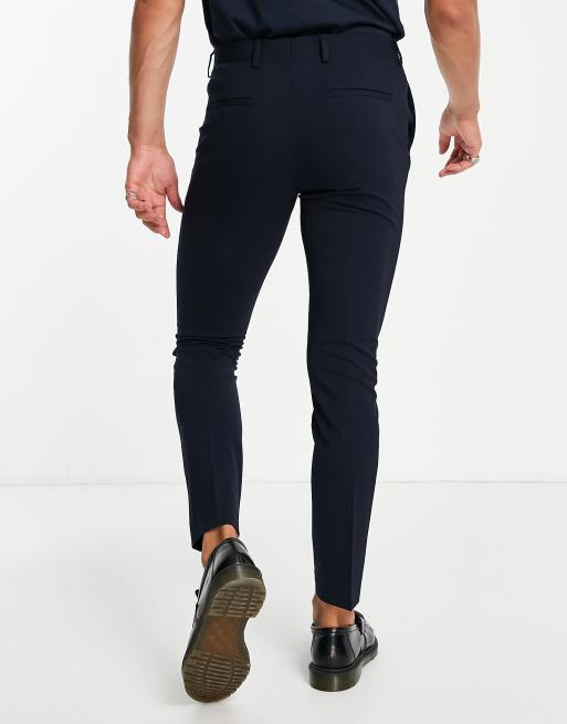 River Island Super Skinny Suit Pants In Navy, 2 of 4
