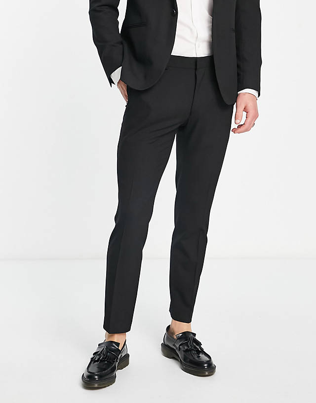 River Island - super skinny suit trousers in black