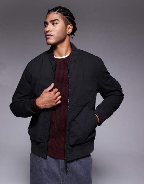 River Island – Svart bomberjacka i cargostil - view 1