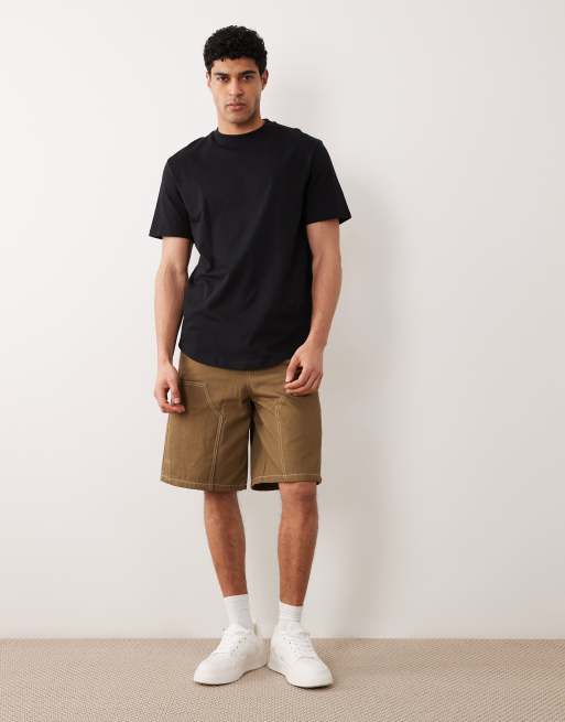 River Island – Svart t-shirt i regular fit med rundad nederkant, 2 av 5