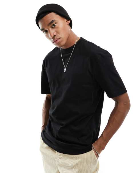 River Island – Svart t-shirt med normal passform - view 1