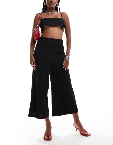 River Island – Svarta byxor med vida ben - view 1