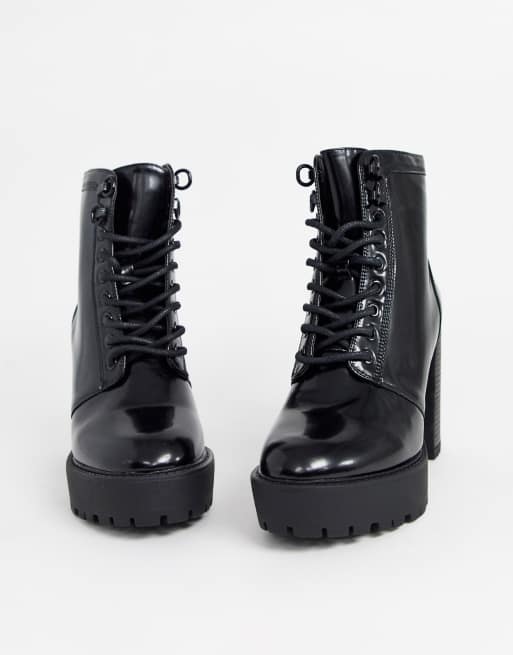River Island – Svarta platåboots med snörning, 2 av 4