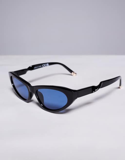River Island – svarta smala cateye-solglasögon, 2 av 3