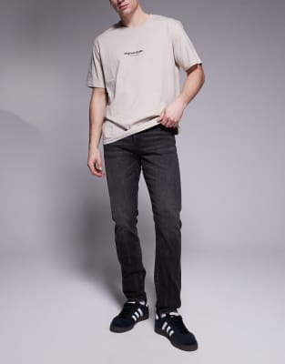 River Island – Svarta tvättade skinny jeans - view 1