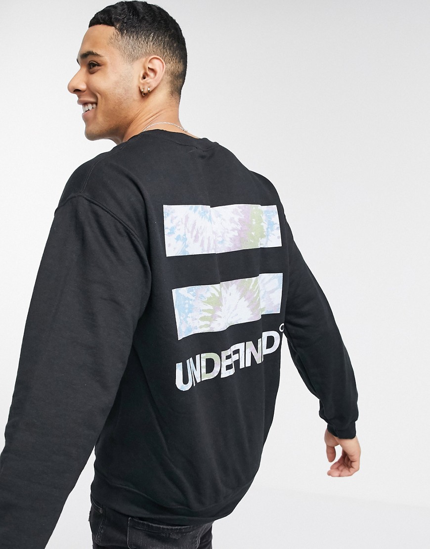 River Island Sweat With Undefined Print In Black