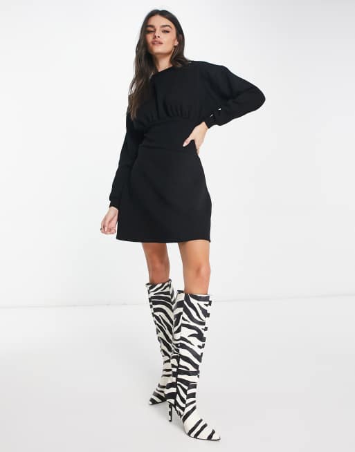 River Island - Sweaterjurk met versmalde taille in zwart, 2 van 4