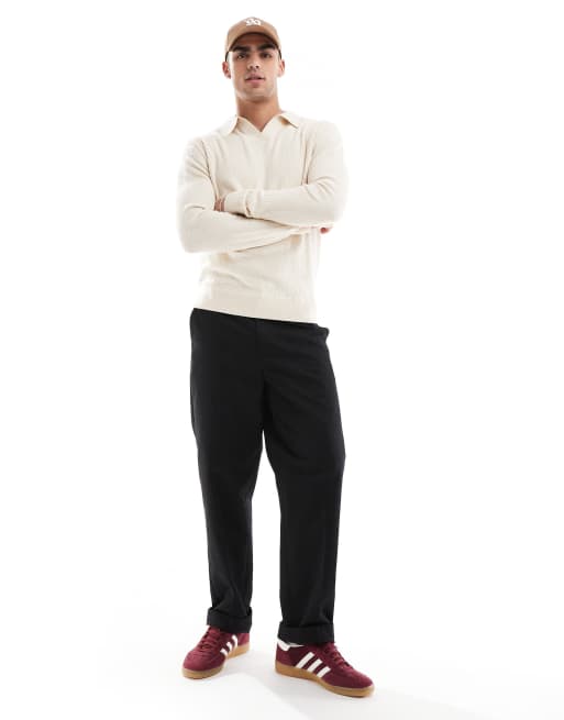 River Island – Sweter z otwartym kołnierzykiem w kolorze ecru, 2 z 4