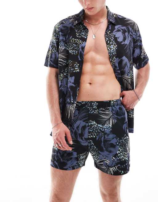River Island swim trunks in botanical print (part of a set), 4 of 4