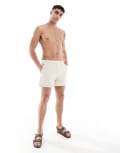 [River Island] River Island swim trunks in ecru-White S Ecru