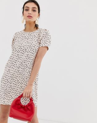 river island polka dot swing dress