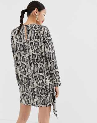 snake print swing dress