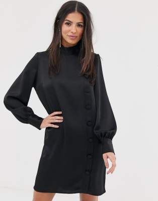 asos black swing dress