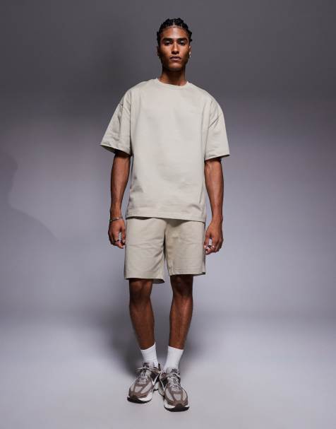 River Island – Szarobeżowy zestaw ze wzorem: T-shirt i szorty - view 1