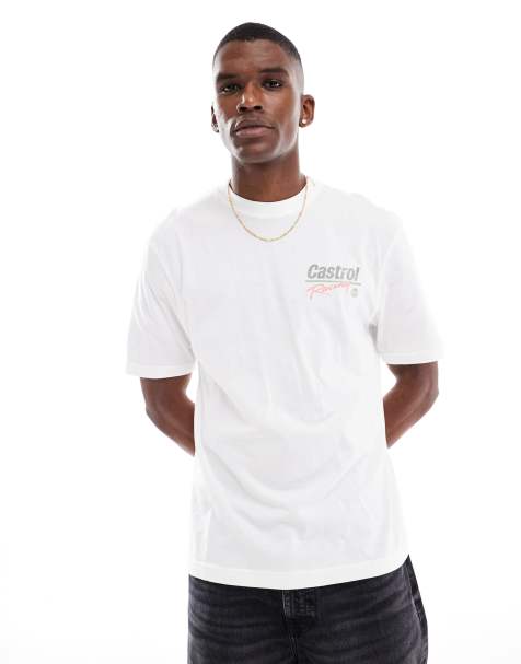 River Island - T-shirt à motif course Castrol - Blanc - view 1