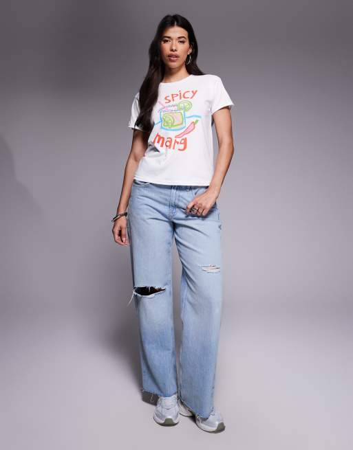 River Island - T-shirt à Spicy Marg - Blanc, 2 de 4