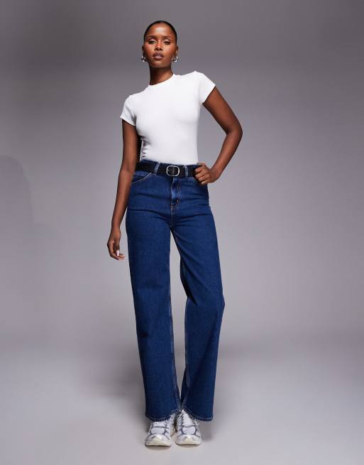 River Island - T-shirt aderente bianca a coste, 4 di 4