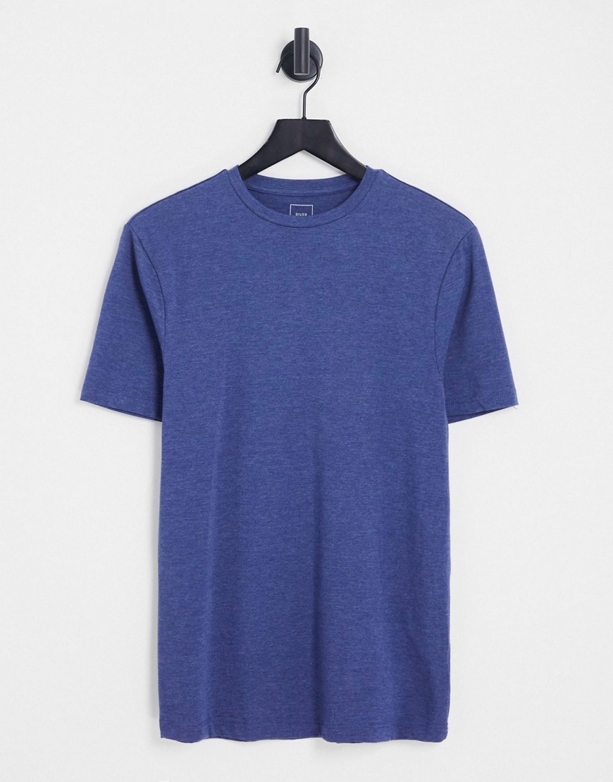 river island - t-shirt attillata blu navy