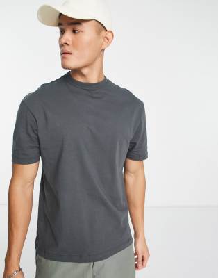 River Island - T-shirt à imprimé grues du Japon - Gris