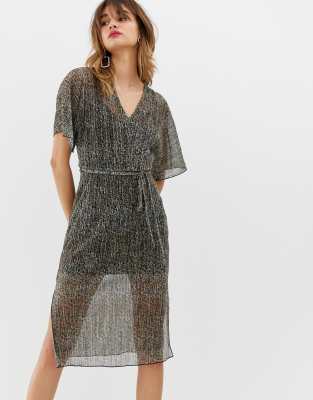 plisse dress river island