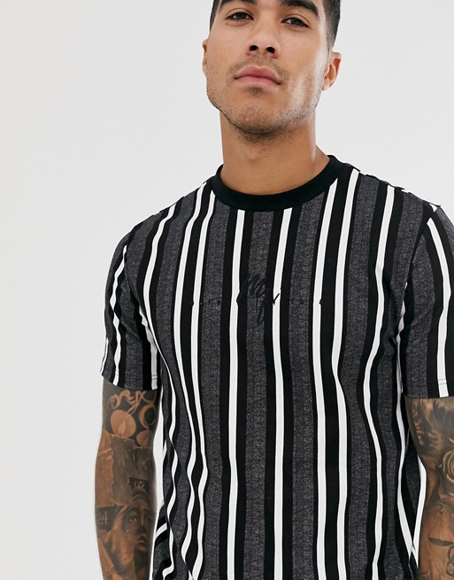 River Island t-shirt in black & white stripe