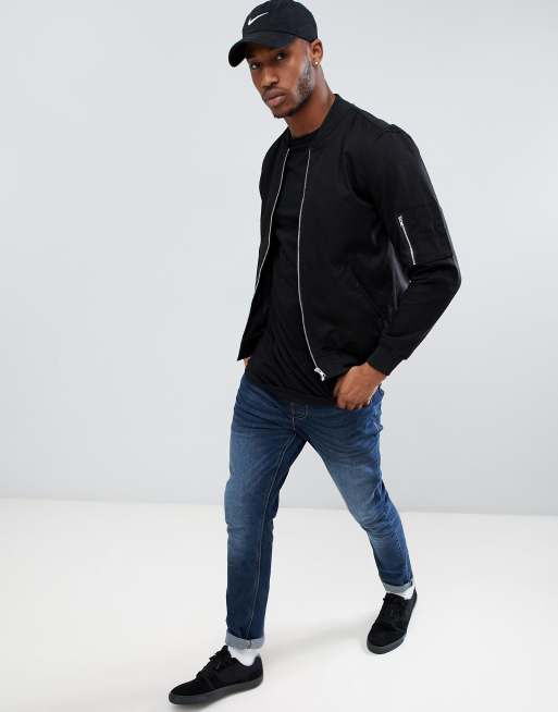 River Island - T-shirt lunga nera con fondo arrotondato, 4 di 4