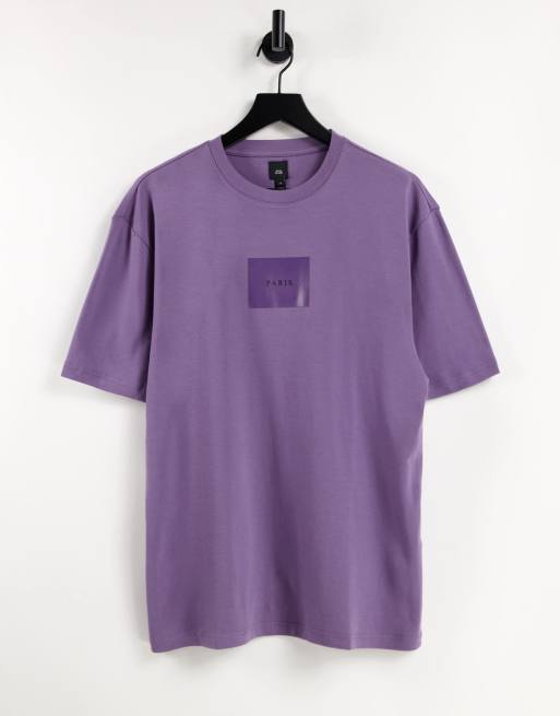River Island - T-shirt met stadslogo in paars