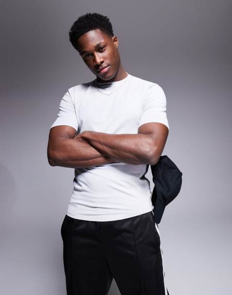 River Island - T-shirt moulant - Gris clair - view 1